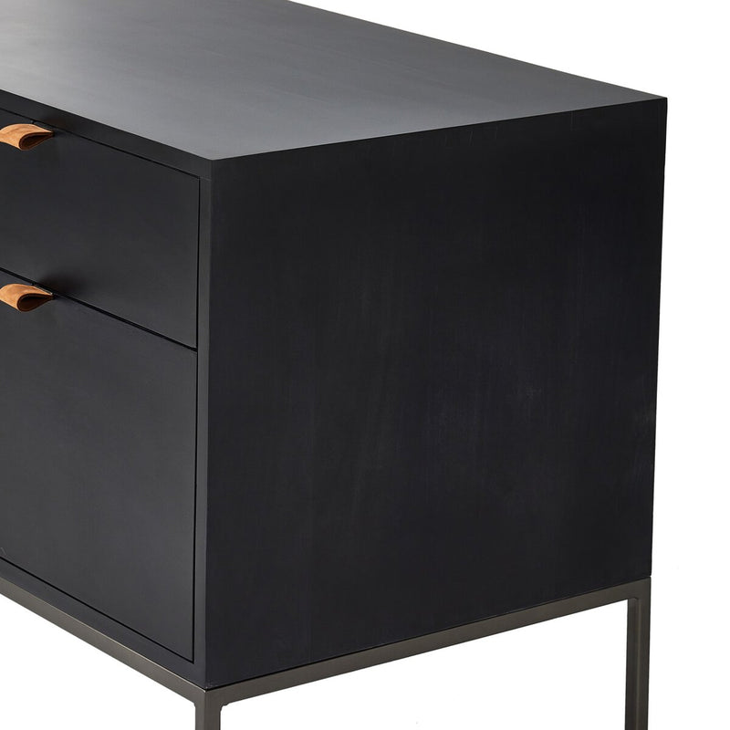 Trey Modular Wide Filing Cabinet - Black Wash Poplar
