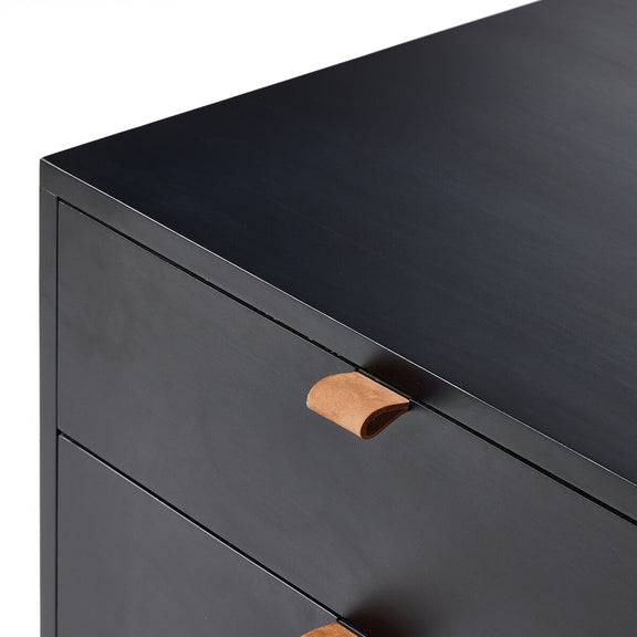 Trey Modular Wide Filing Cabinet - Black Wash Poplar