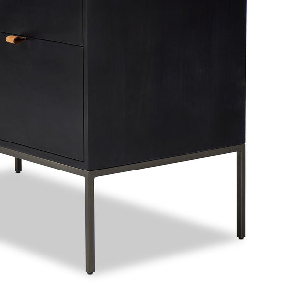 Trey Modular Wide Filing Cabinet - Black Wash Poplar