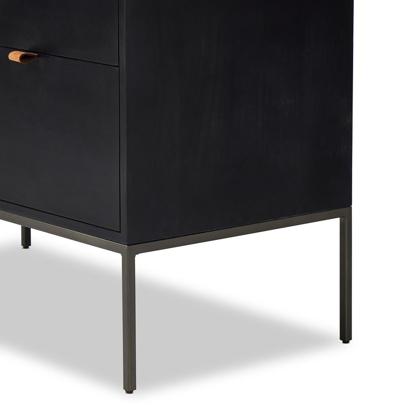 Trey Modular Wide Filing Cabinet - Black Wash Poplar