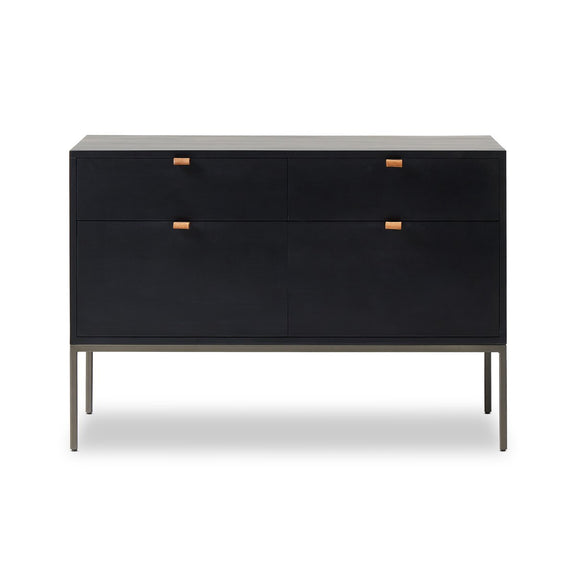 Trey Modular Wide Filing Cabinet - Black Wash Poplar
