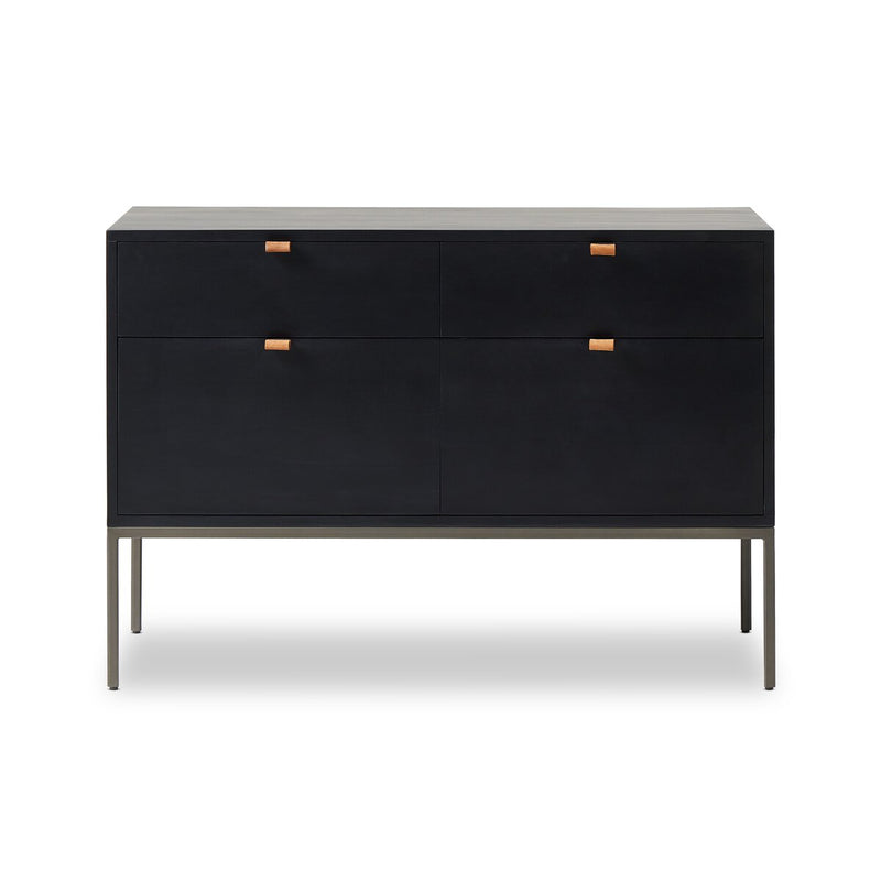 Trey Modular Wide Filing Cabinet - Black Wash Poplar