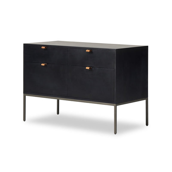 Trey Modular Wide Filing Cabinet - Black Wash Poplar