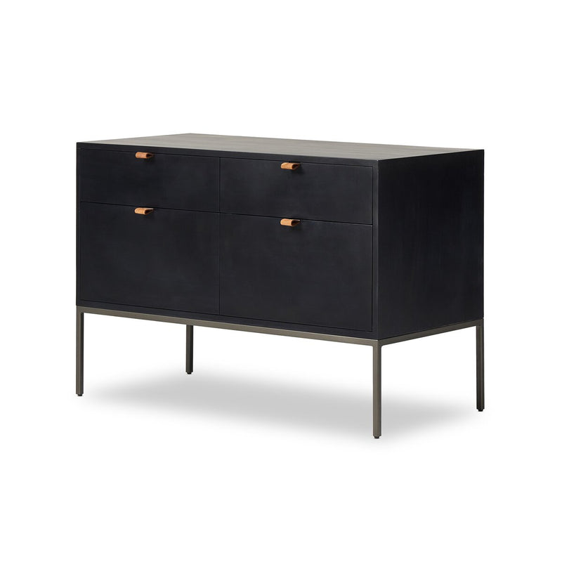 Trey Modular Wide Filing Cabinet - Black Wash Poplar