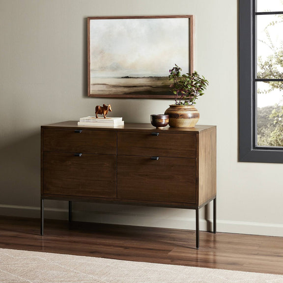 Trey Modular Wide Filing Cabinet - Auburn Poplar