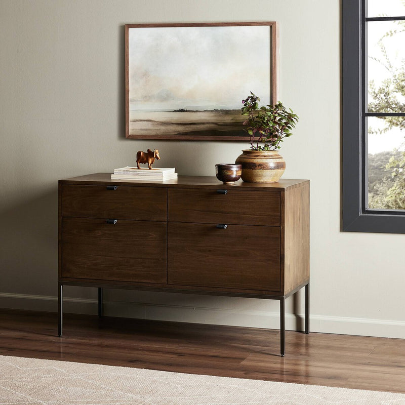Trey Modular Wide Filing Cabinet - Auburn Poplar