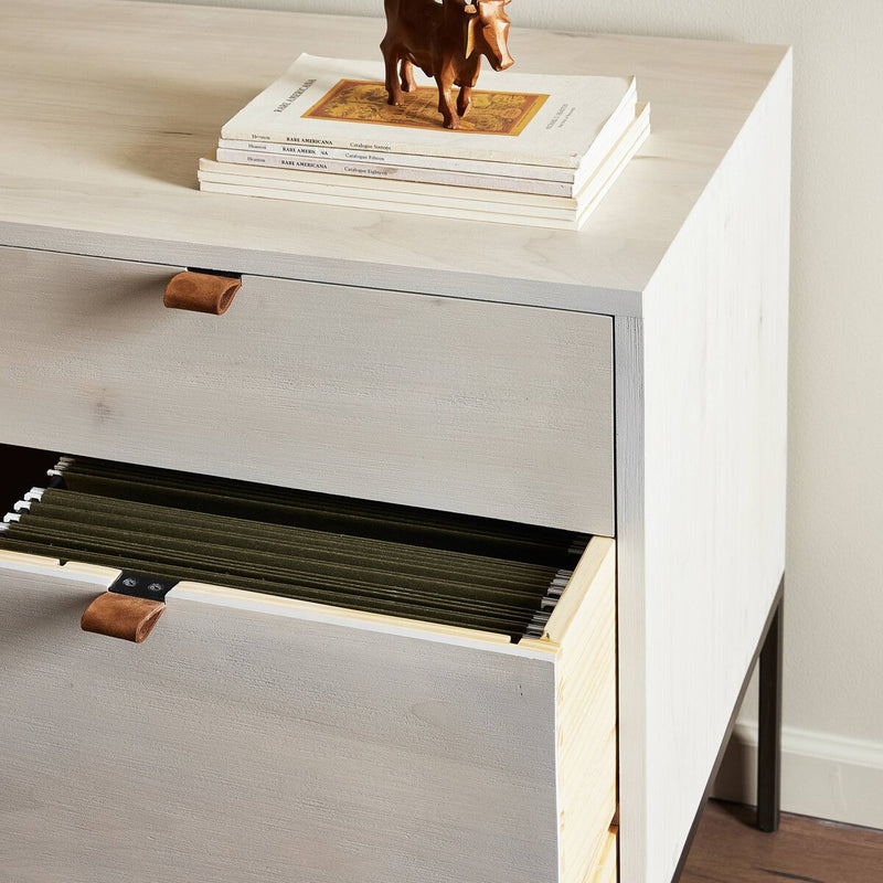 Trey Modular Wide Filing Cabinet - Dove Poplar