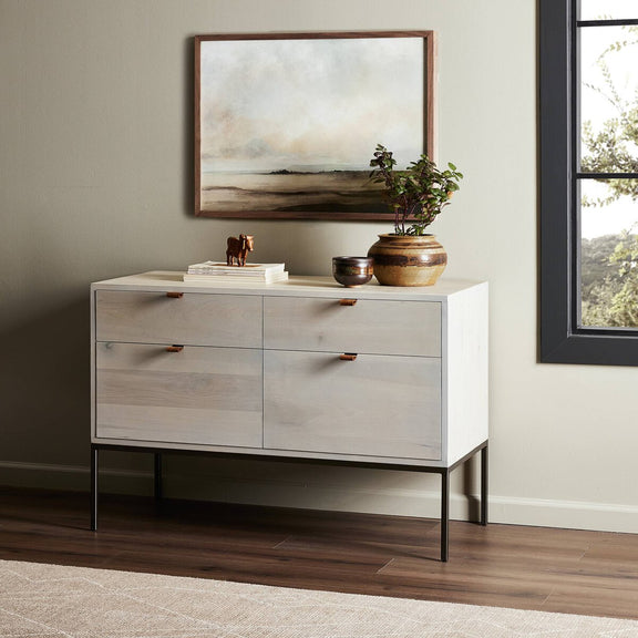 Trey Modular Wide Filing Cabinet - Dove Poplar