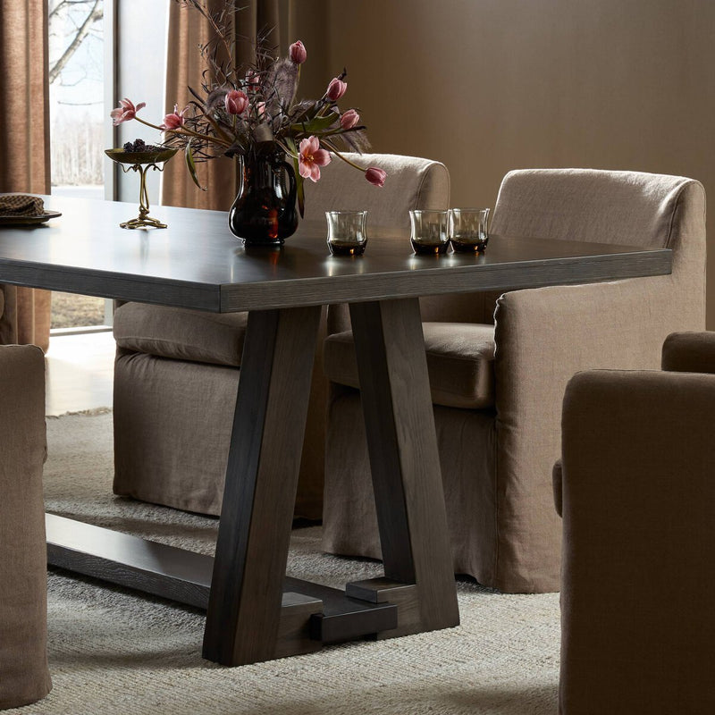 Silverton Dining Table - Sienna Brown Oak Veneer