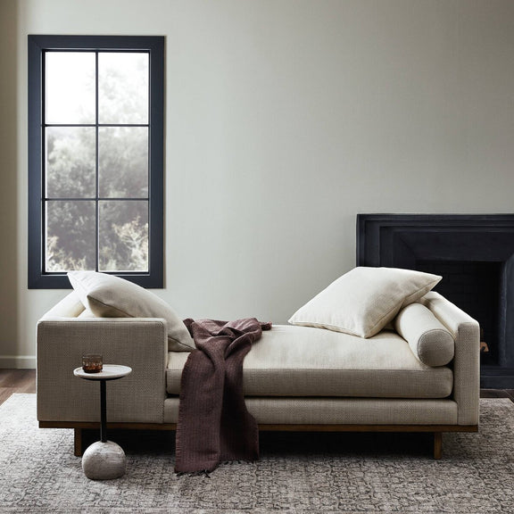 Everly Tete A Tete Chaise - Irving Taupe