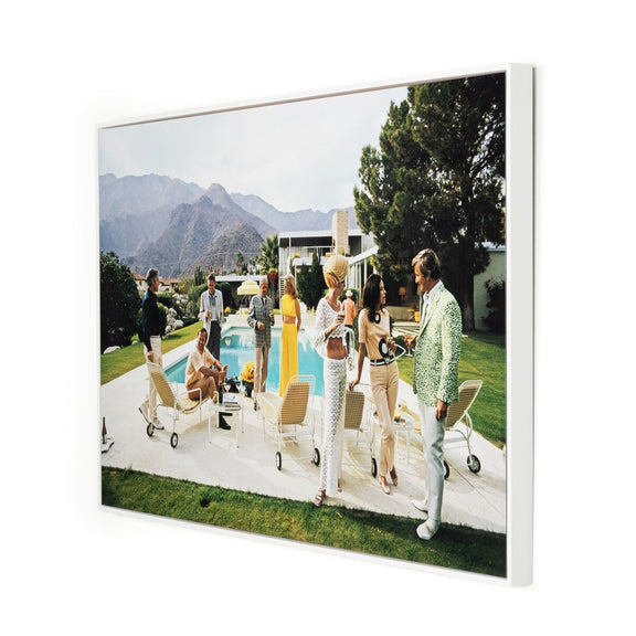 Palm Springs Party by Slim Aarons - White Maple Floater