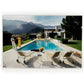 Palm Springs Pool by Slim Aarons - White Maple Floater