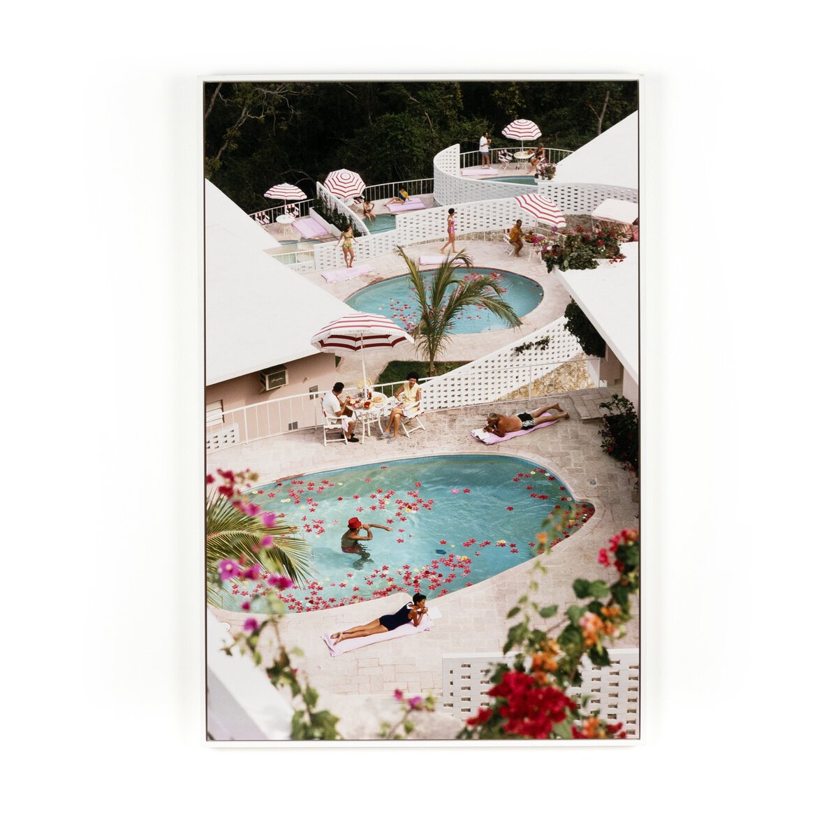 Las Brisas Hotel by Slim Aarons - White Maple Floater