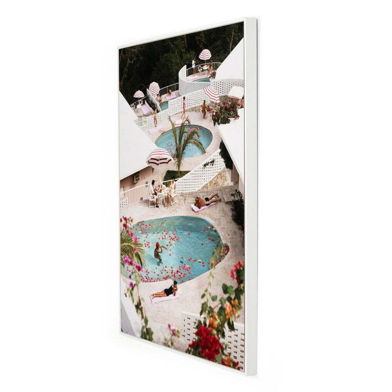 Las Brisas Hotel by Slim Aarons - White Maple Floater