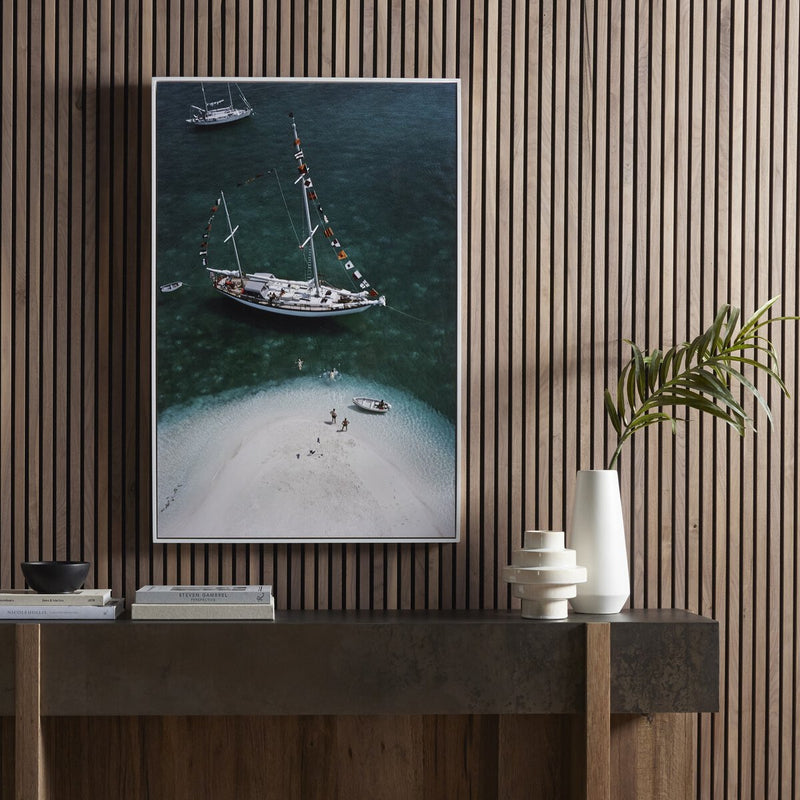 Charter Ketch by Slim Aarons - White Maple Floater
