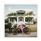 Bermudan Hostess by Slim Aarons - White Maple Floater