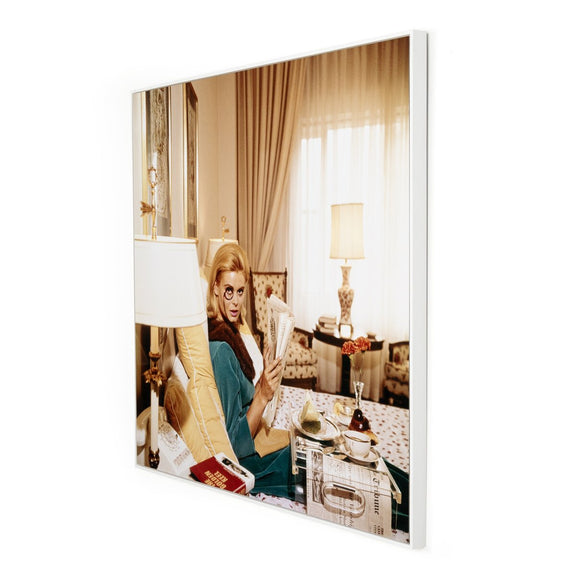 Monocled Miss by Slim Aarons - White Maple Floater