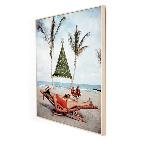 Palm Beach Idyll by Slim Aarons - Natural Maple Floater