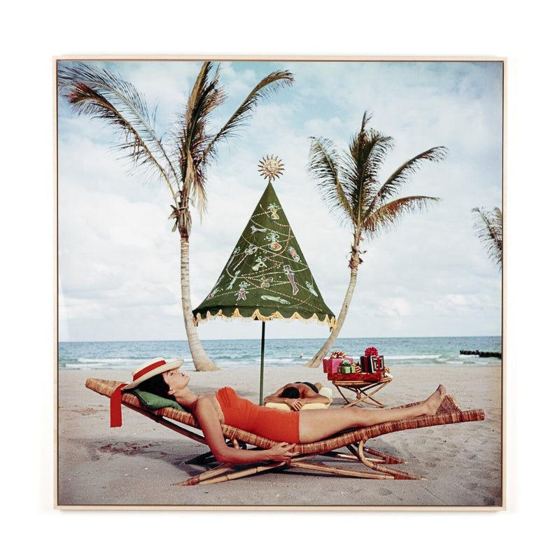 Palm Beach Idyll by Slim Aarons - Natural Maple Floater