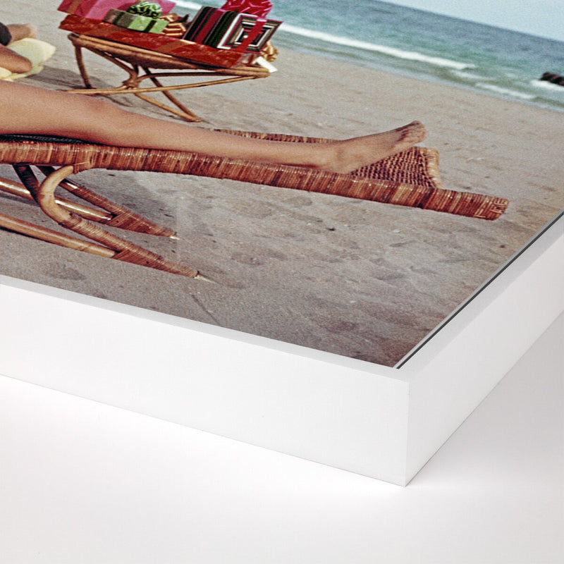 Palm Beach Idyll by Slim Aarons - White Maple Floater