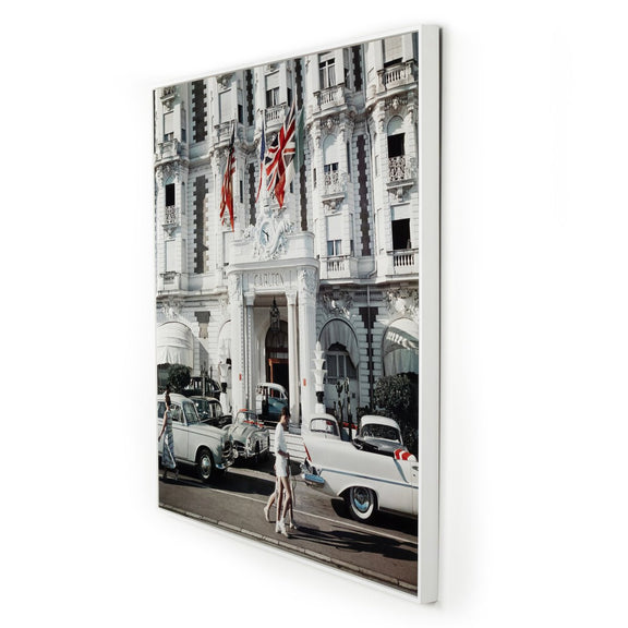 Carlton Hotel by Slim Aarons - White Maple Floater