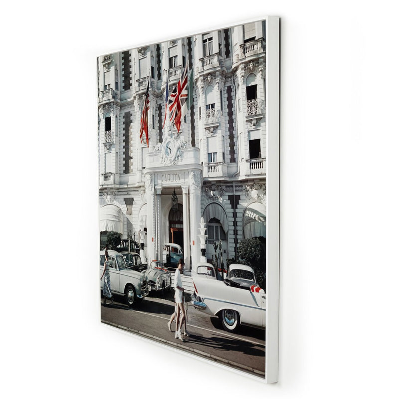 Carlton Hotel by Slim Aarons - White Maple Floater