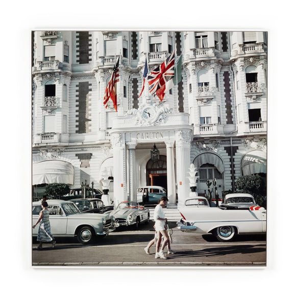 Carlton Hotel by Slim Aarons - White Maple Floater