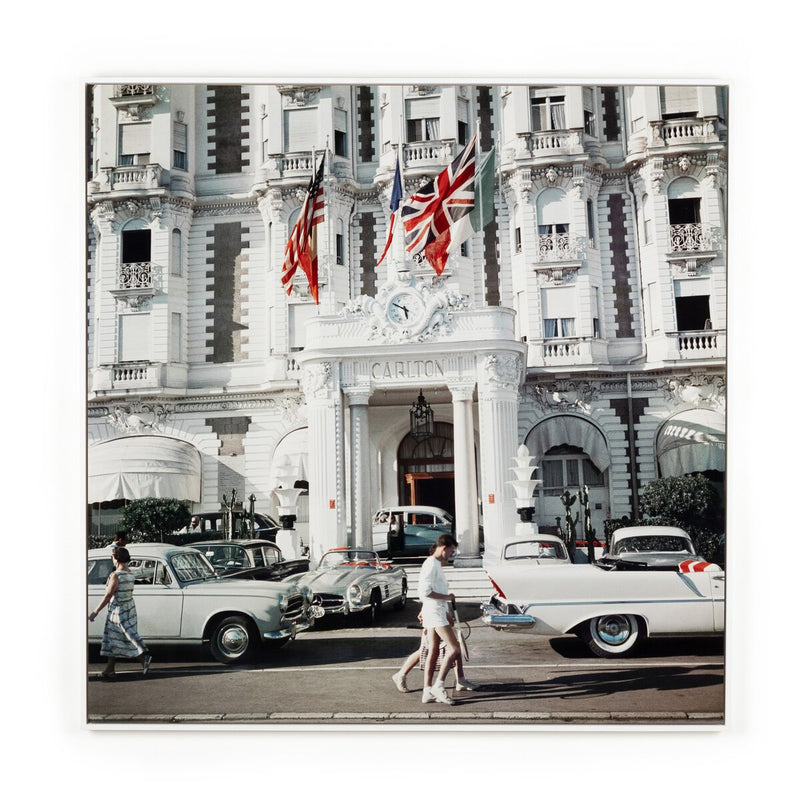 Carlton Hotel by Slim Aarons - White Maple Floater