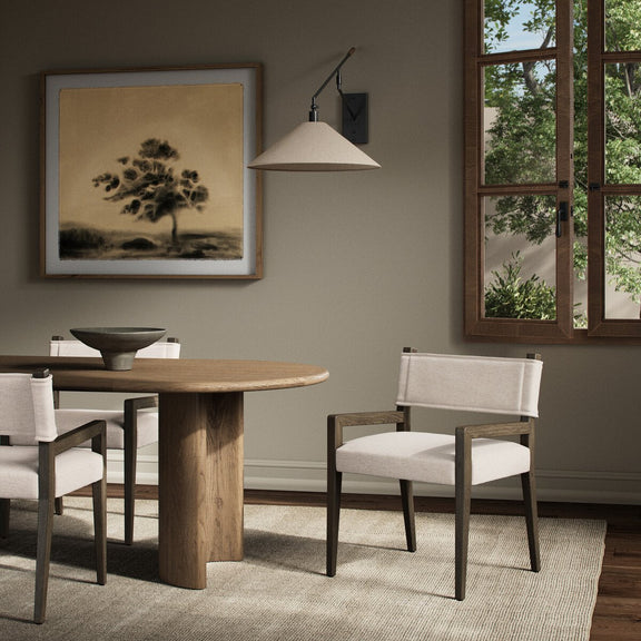 Ferris Dining Armchair - Crypton Nomad Snow
