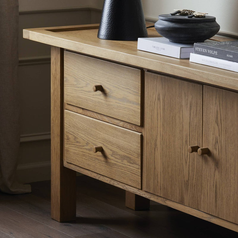 Millbrook Media Console - Natural Light Oak
