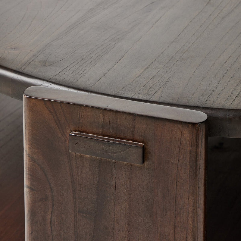 Two Tier Coffee Table - Matte Brown Neem