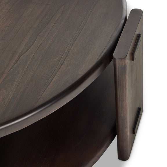 Two Tier Coffee Table - Matte Brown Neem