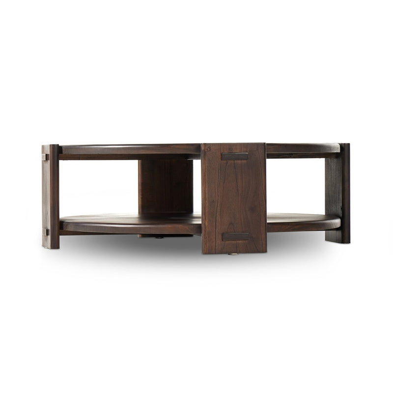 Two Tier Coffee Table - Matte Brown Neem
