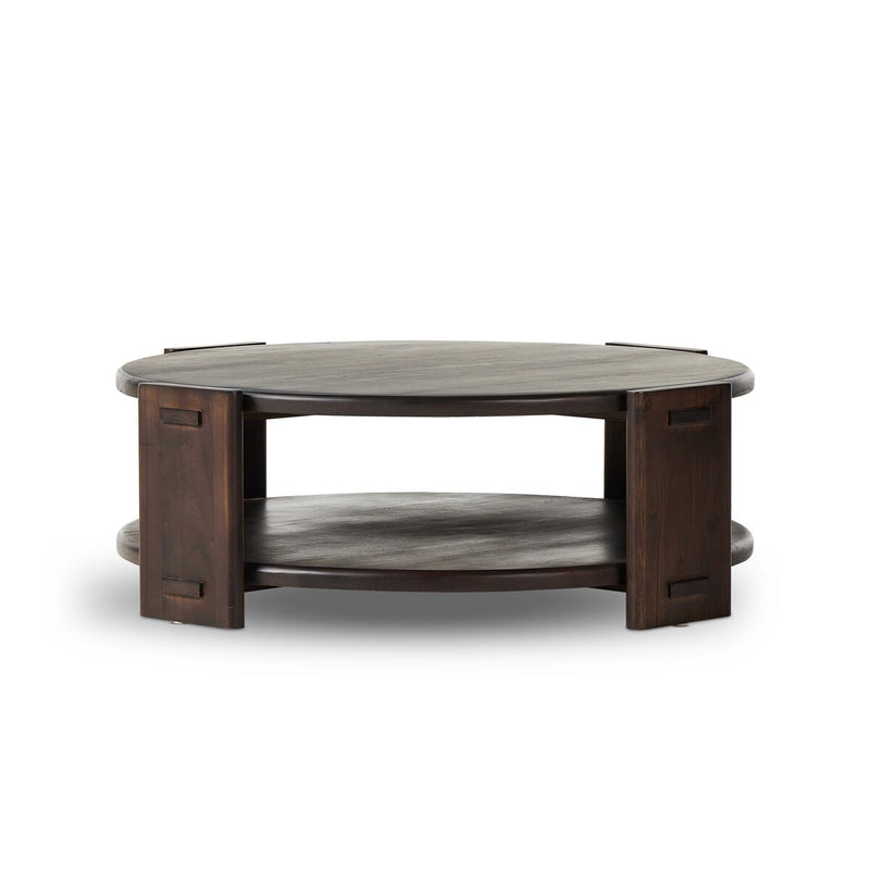 Two Tier Coffee Table - Matte Brown Neem
