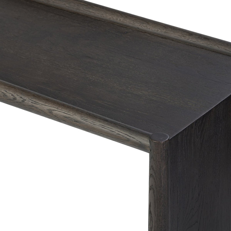 Glenview Console Table - Smoked Black Oak