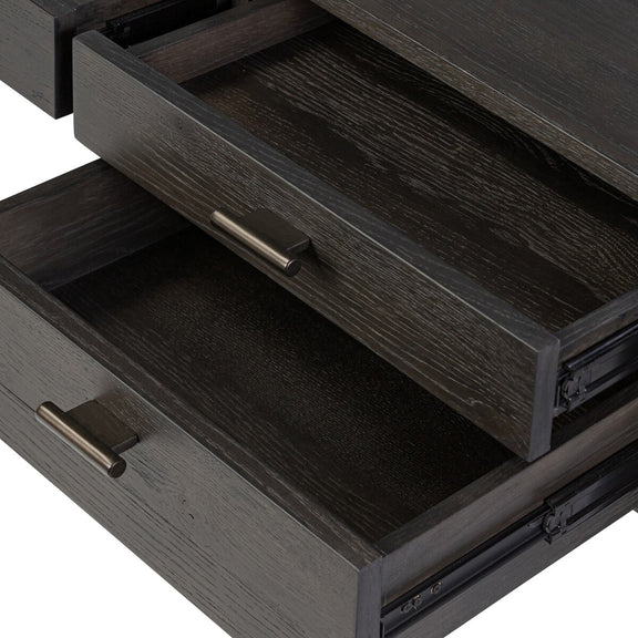 Glenview Desk - Smoked Black Oak