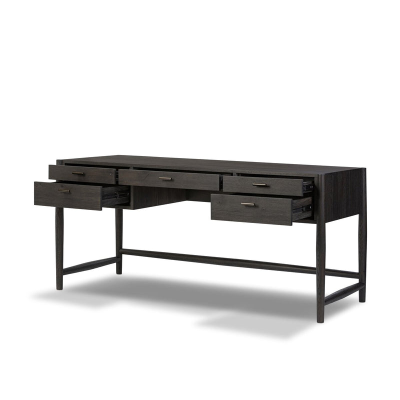 Glenview Desk - Smoked Black Oak