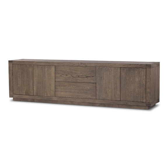 Warby Media Console - Worn Oak Veneer