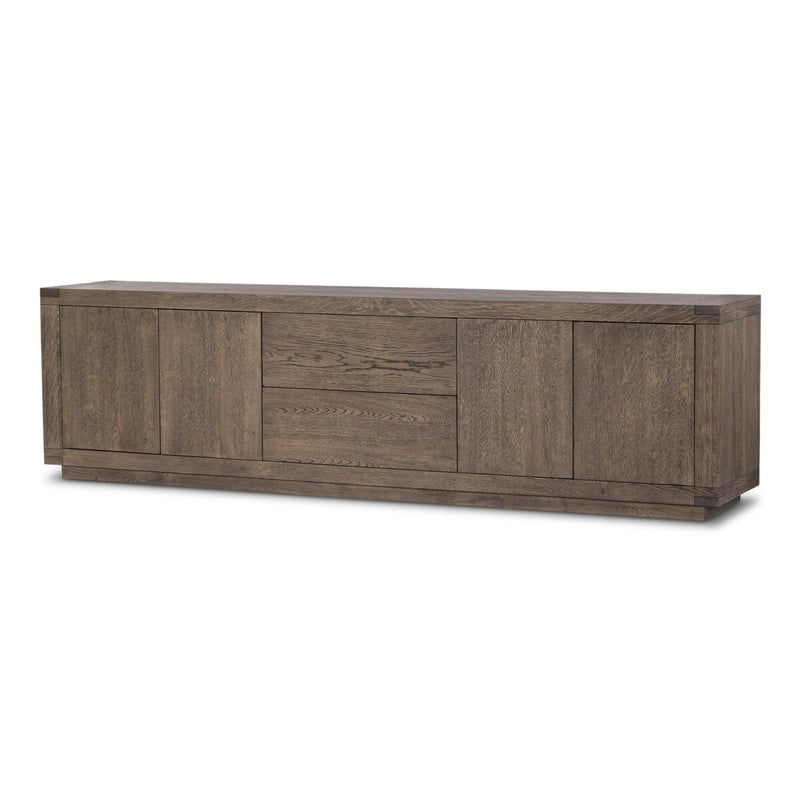 Warby Media Console - Worn Oak Veneer