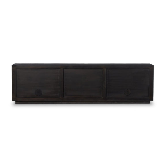 Warby Media Console - Worn Black Oak Veneer