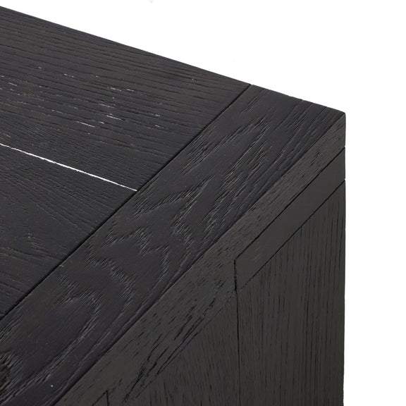 Warby Media Console - Worn Black Oak Veneer