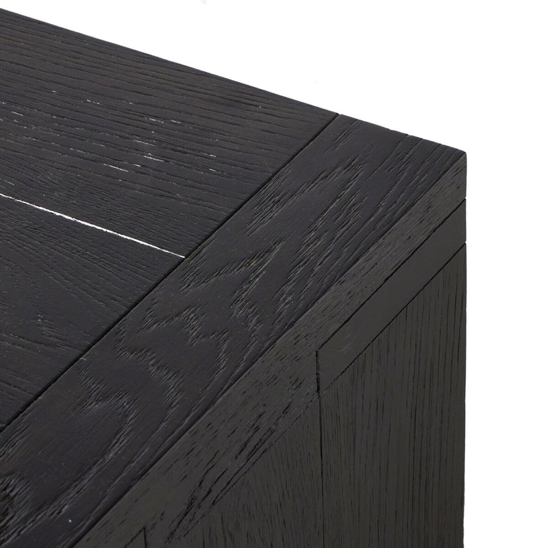 Warby Media Console - Worn Black Oak Veneer