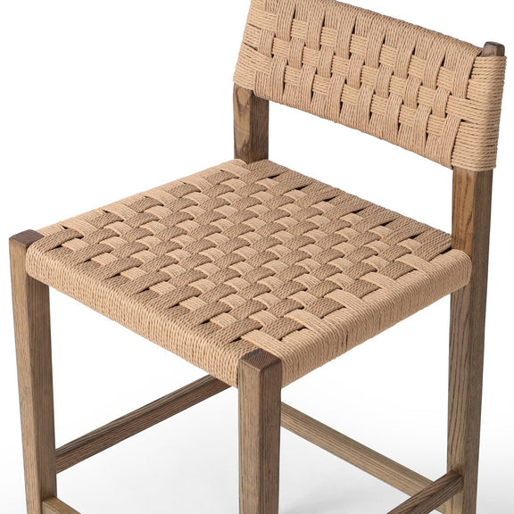 Hamlin Bar + Counter Stool - Double Twisted Paper Cord