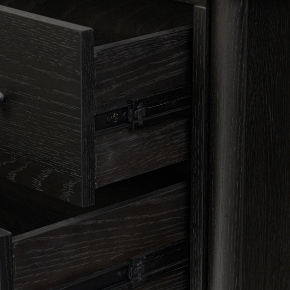Roark Nightstand - Ebony Oak Veneer