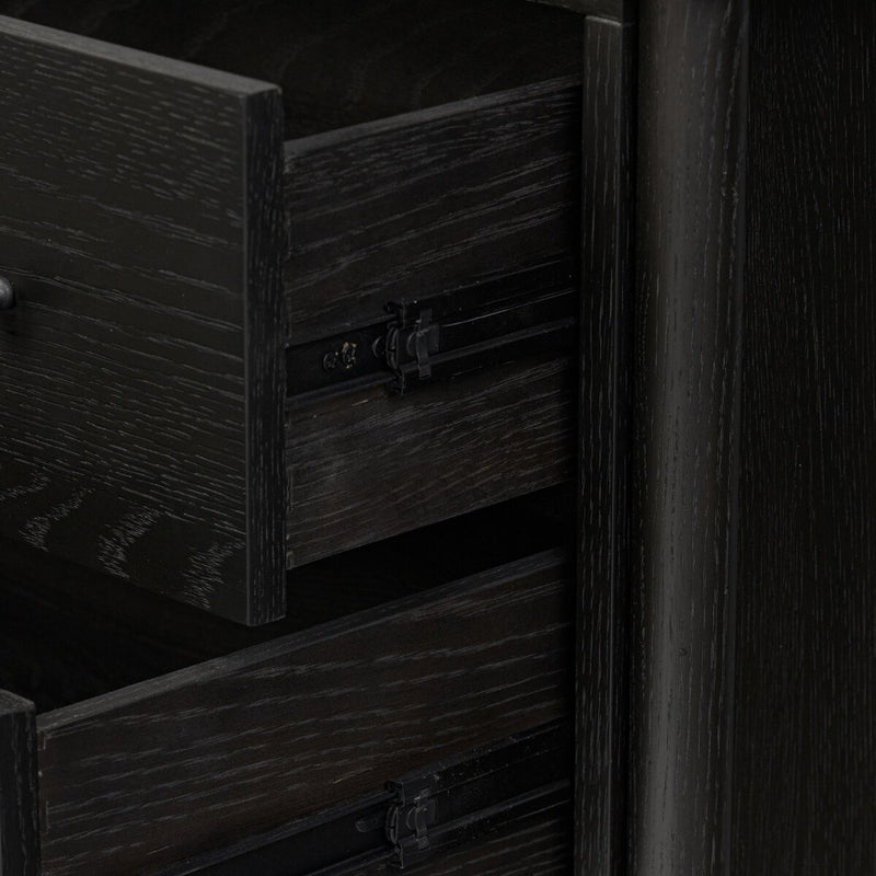 Roark Nightstand - Ebony Oak Veneer