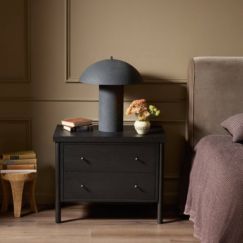 Roark Nightstand - Ebony Oak Veneer