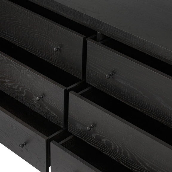 Roark 6 Drawer Dresser - Ebony Oak