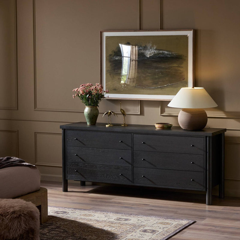 Roark 6 Drawer Dresser - Ebony Oak