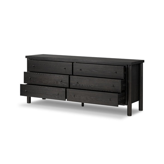 Roark 6 Drawer Dresser - Ebony Oak