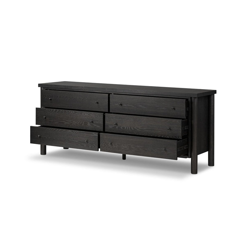 Roark 6 Drawer Dresser - Ebony Oak